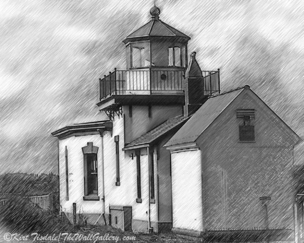 West Point Lighthouse Sketched