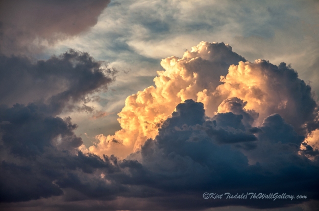 The Setting Sun On The Developing Thunderheads
